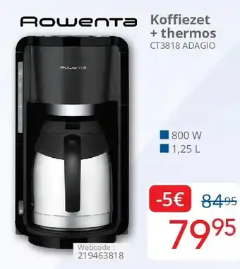 Eldi Friac Koffiezet + thermos CT3818 ADAGIO aanbieding