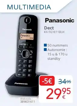 Eldi Panasonic Dect KX-TG1611BLH aanbieding