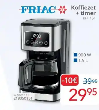 Eldi Friac Koffiezet + timer KFT 151 aanbieding