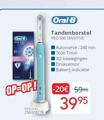 Eldi Tandenborstel PRO 500 SENSITIVE aanbieding