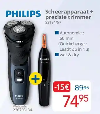 Eldi Scheerapparaat + precisie trimmer aanbieding