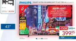 Eldi Philips SMART ULTRA HD AMBILiGHT TV 43’’/108 cm 43PUS8009/12 aanbieding