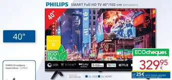 Eldi Philips SMART Full HD TV 40’’/102 cm 40PFS6009/12 aanbieding