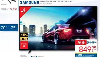 Eldi Samsung SMART ULTRA HD TV 75’’/190 cm aanbieding