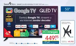 Eldi Smart Tech SMART Q-LED GOOGLE TV 50’’/127 cm 50VA1Q aanbieding