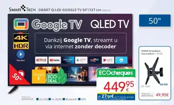 Eldi Smart Tech SMART Q-LED GOOGLE TV 50’’/127 cm 50VA1Q aanbieding