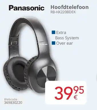 Eldi Panasonic Hoofdtelefoon RB-HX220BDEK aanbieding