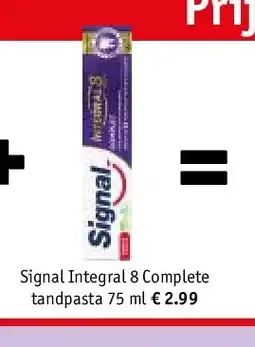 Kruidvat Signal Integral 8 Complete tandpasta 75 ml aanbieding