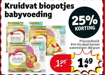 Kruidvat Kruidvat biopotjes babyvoeding aanbieding