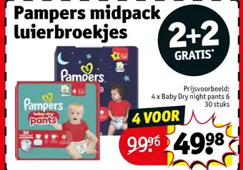 Kruidvat Pampers midpack luierbroekjes aanbieding