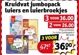 Kruidvat Kruidvat jumbopack luiers en luierbroekjes aanbieding