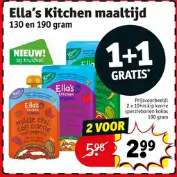 Kruidvat Ella’s Kitchen maaltijd aanbieding