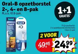 Kruidvat Oral-B opzetborstel 2-, 4- en 8-pak aanbieding