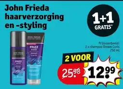 Kruidvat John Frieda haarverzorging en -styling aanbieding