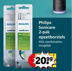 Kruidvat Philips Sonicare 2-pak opzetborstels aanbieding