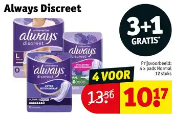 Kruidvat Always Discreet aanbieding