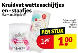 Kruidvat Kruidvat wattenschijfjes en -staafjes aanbieding
