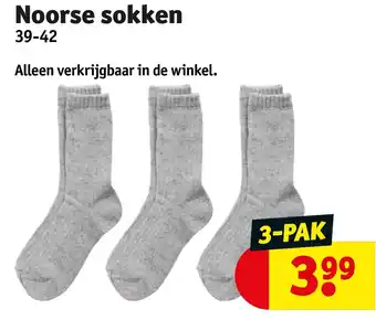 Kruidvat Noorse sokken aanbieding