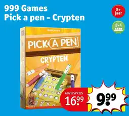 Kruidvat 999 Games Pick a pen - Crypten aanbieding