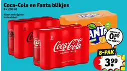 Kruidvat Coca-Cola en Fanta blikjes aanbieding