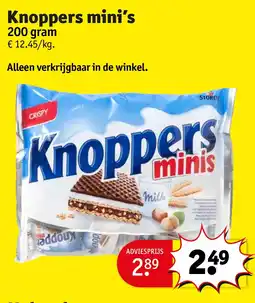 Kruidvat Knoppers mini’s aanbieding