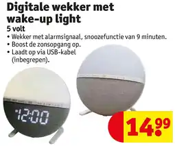 Kruidvat Digitale wekker met wake-up light aanbieding