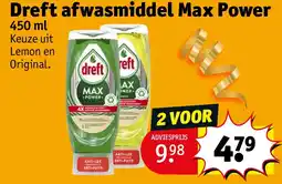 Kruidvat Dreft afwasmiddel Max Power aanbieding