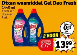 Kruidvat Dixan wasmiddel Gel Deo Fresh aanbieding