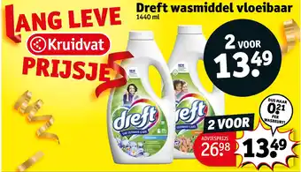 Kruidvat Dreft wasmiddel vloeibaar aanbieding