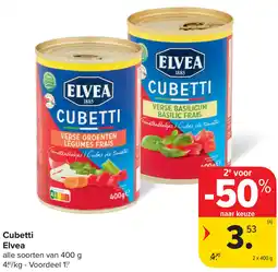 Carrefour Cubetti Elvea aanbieding