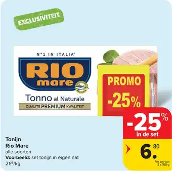 Carrefour Tonijn Rio Mare aanbieding