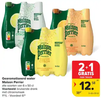 Carrefour Gearomatiseerd water Maison Perrier aanbieding