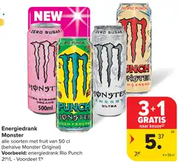 Carrefour Energiedrank Monster aanbieding