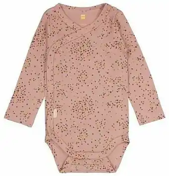 HEMA HEMA Newborn Overslagbody Met Bamboe Rib Roze (roze) aanbieding