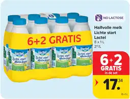 Carrefour Halfvolle melk lichte start lactel aanbieding