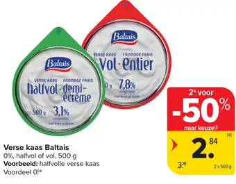 Carrefour Verse kaas baltais aanbieding