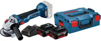 Coolblue Bosch Professional GWS 18V-10 5,0 Ah GBA Accu (2x) Starterspakket aanbieding