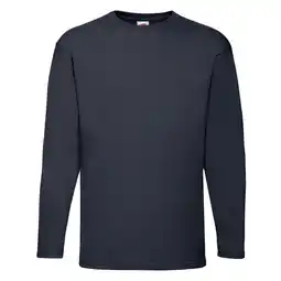 Decathlon Unisex Adult Valueweight Tshirt met lange mouwen (Deep Navy) aanbieding