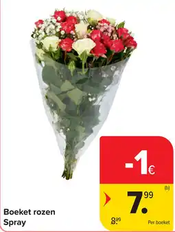 Carrefour Boeket rozen Spray aanbieding