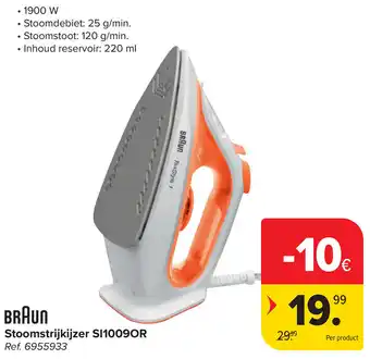 Carrefour Braun Stoomstrijkijzer SI1009OR aanbieding