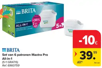 Carrefour Brita Set van 6 patronen Maxtra Pro All-in-1 aanbieding