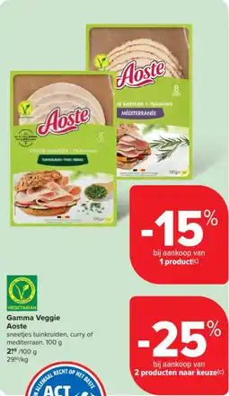 Carrefour Market Gamma Veggie Aoste aanbieding