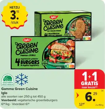 Carrefour Market Gamma Green Cuisine Iglo aanbieding