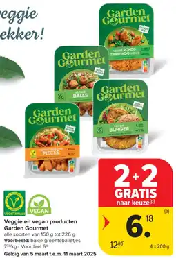 Carrefour Market Veggie en vegan producten Garden Gourmet aanbieding