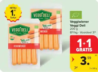 Carrefour Market Veggiwiener Veggi Deli aanbieding