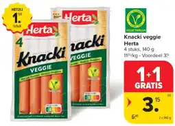 Carrefour Market Knacki veggie Herta aanbieding