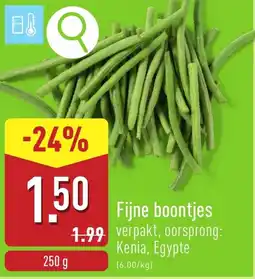 ALDI Fijne boontjes aanbieding