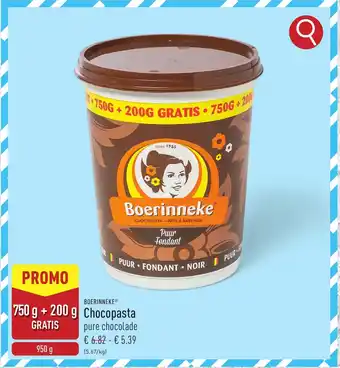 ALDI Boerinneke Chocopasta aanbieding