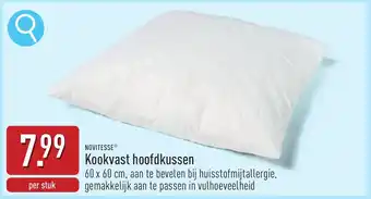 ALDI Novitesse Kookvast hoofdkussen aanbieding