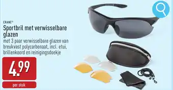 ALDI Crane Sportbril met verwisselbare glazen aanbieding